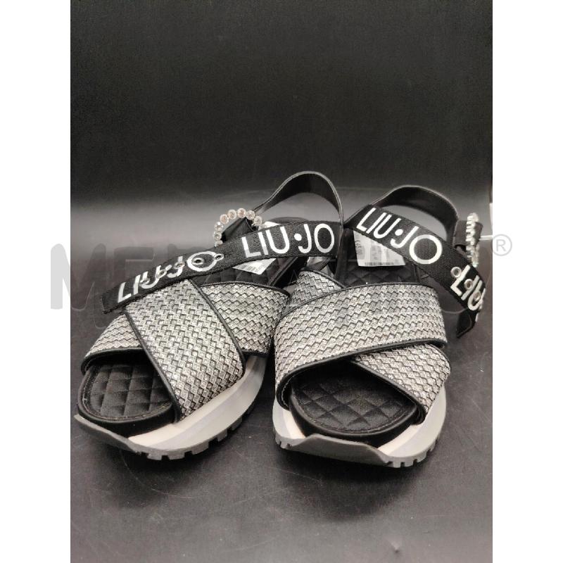 SANDALI D LIU JO NE INCROCIO GRI LUREX | Mercatino dell'Usato Roma eur 1