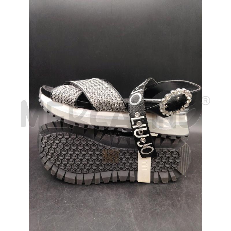 SANDALI D LIU JO NE INCROCIO GRI LUREX | Mercatino dell'Usato Roma eur 3