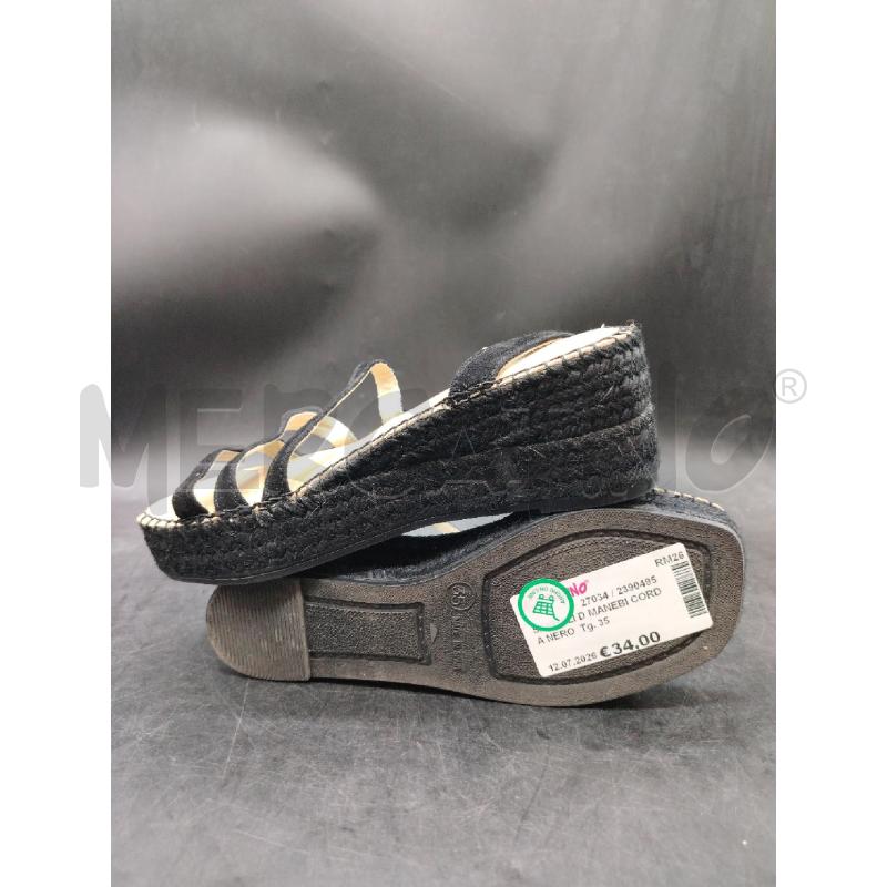 SANDALI D MANEBI CORDA NERO | Mercatino dell'Usato Roma eur 3