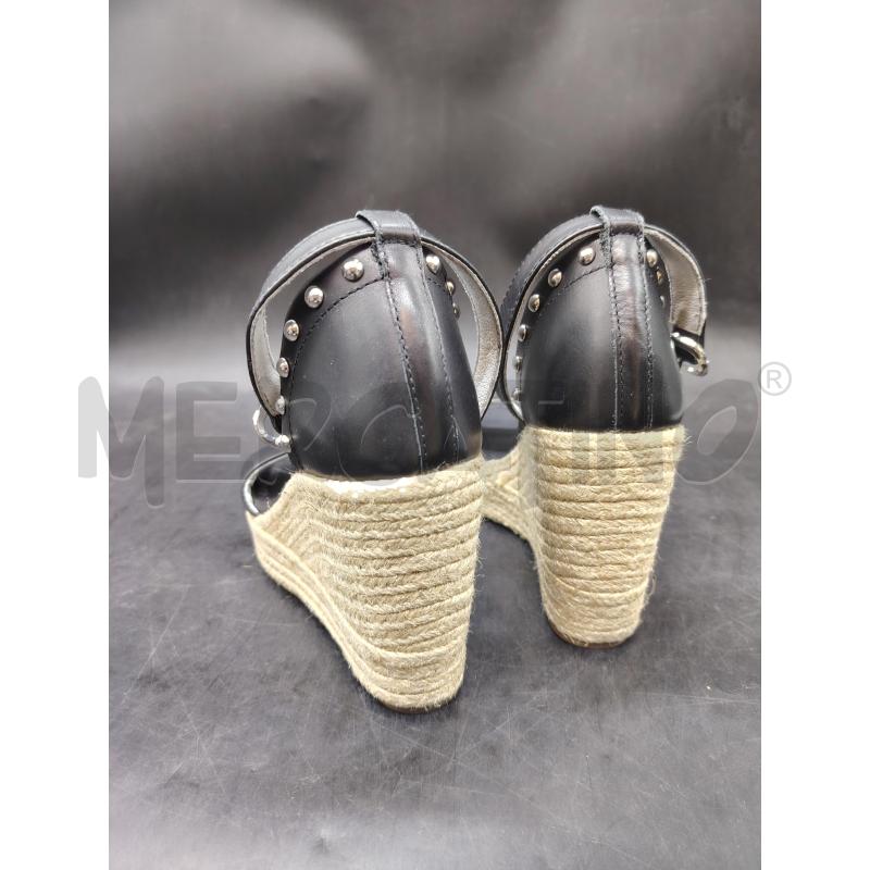 SANDALI D NERO GIARDINI NERO CORDA | Mercatino dell'Usato Roma eur 2