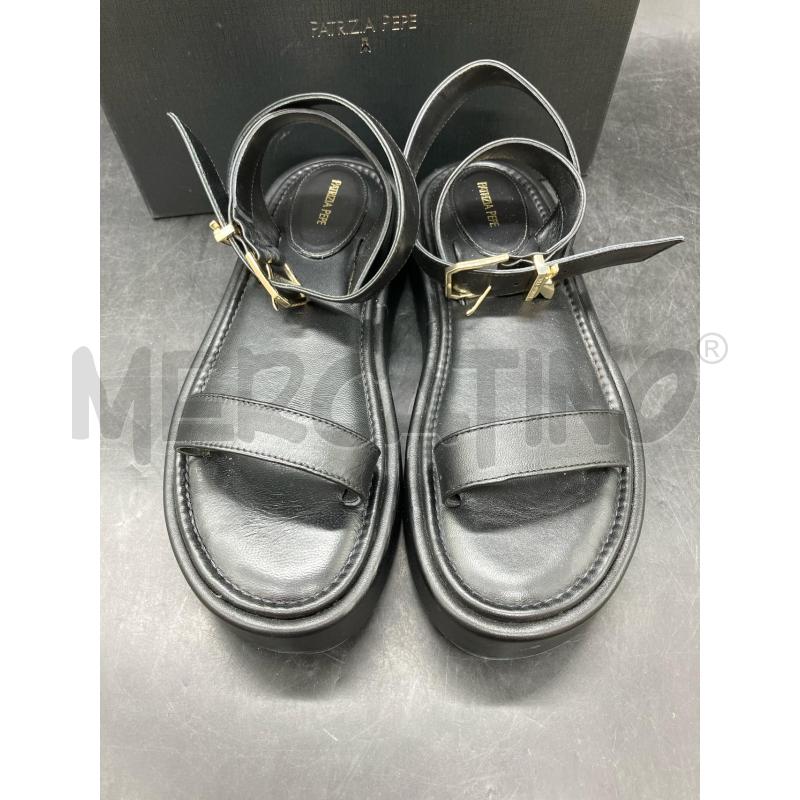 SANDALI D PATRIZIA PEPE SCATOLA NERO PLAT | Mercatino dell'Usato Roma eur 2
