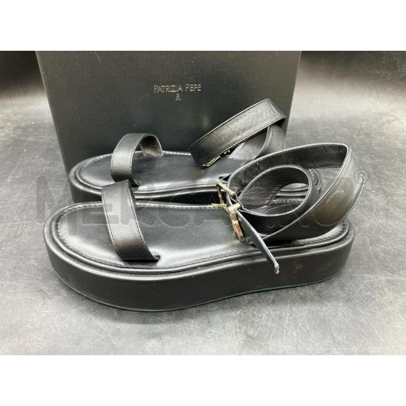 SANDALI D PATRIZIA PEPE SCATOLA NERO PLAT | Mercatino dell'Usato Roma eur 3