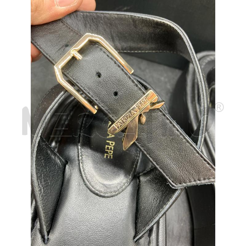 SANDALI D PATRIZIA PEPE SCATOLA NERO PLAT | Mercatino dell'Usato Roma eur 5
