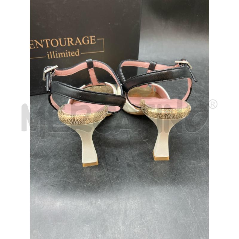 SANDALI D SCATO ENTOURAGE BIA NE LUREX  | Mercatino dell'Usato Roma eur 4