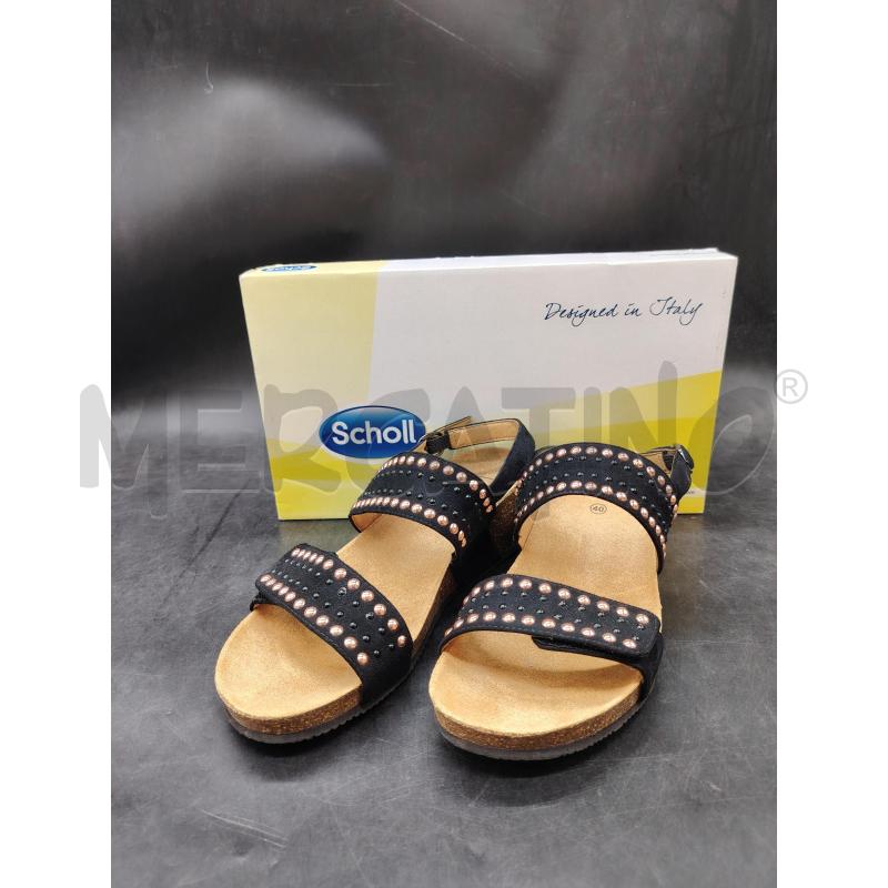 SANDALI D SCATO SCHOLL  NERE FASCIA BORCHIE  | Mercatino dell'Usato Roma eur 1