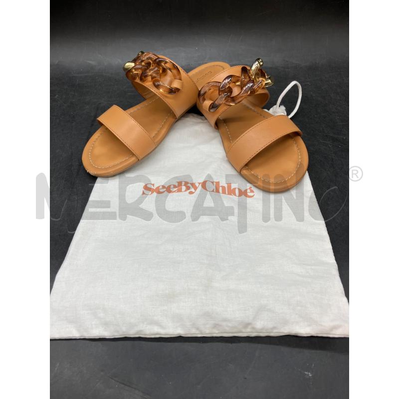 SANDALI D SEE BY CHLOE FASCE MARR CATENA  | Mercatino dell'Usato Roma eur 1