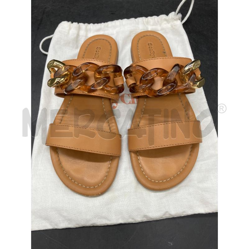SANDALI D SEE BY CHLOE FASCE MARR CATENA  | Mercatino dell'Usato Roma eur 2