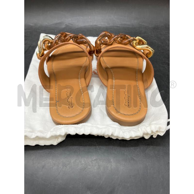 SANDALI D SEE BY CHLOE FASCE MARR CATENA  | Mercatino dell'Usato Roma eur 5