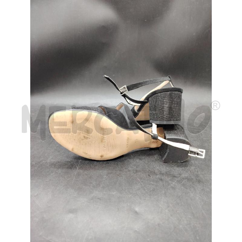 SANDALI D TACCHI VALLEVERDE NERO LUREX | Mercatino dell'Usato Roma eur 3