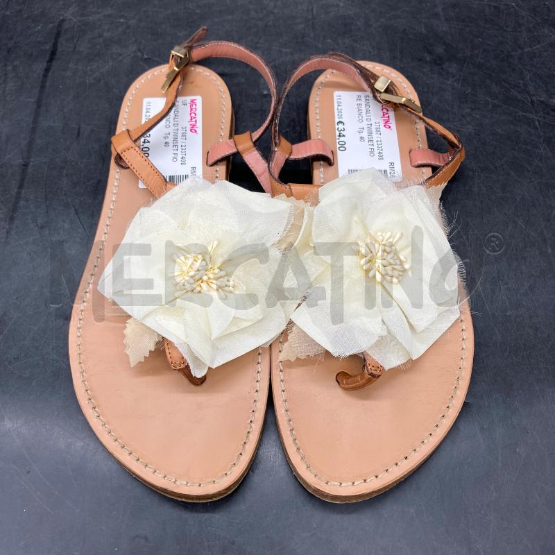 SANDALI D TWINSET FIORE BIANCO  | Mercatino dell'Usato Roma eur 2