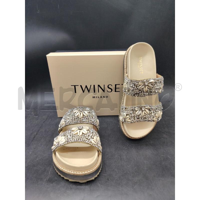 SANDALI SCATOLA D TWINSET STRASS | Mercatino dell'Usato Roma eur 1