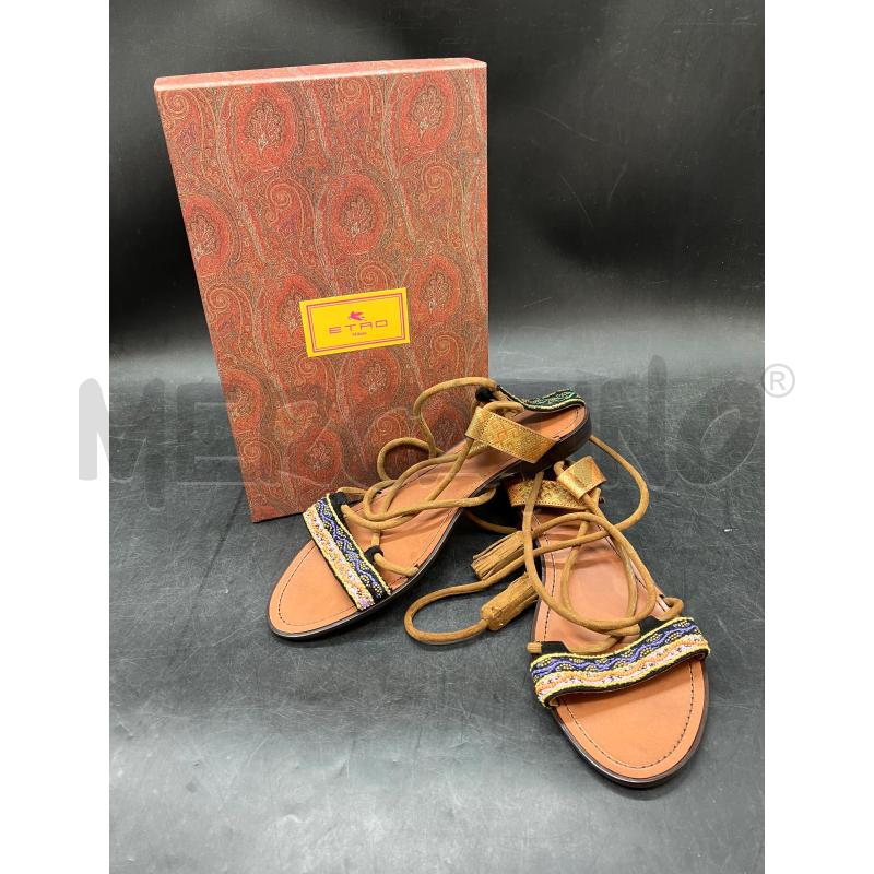SANDALI SCATO ETRO FASCIA PERLINE ARA LILLA  | Mercatino dell'Usato Roma eur 1