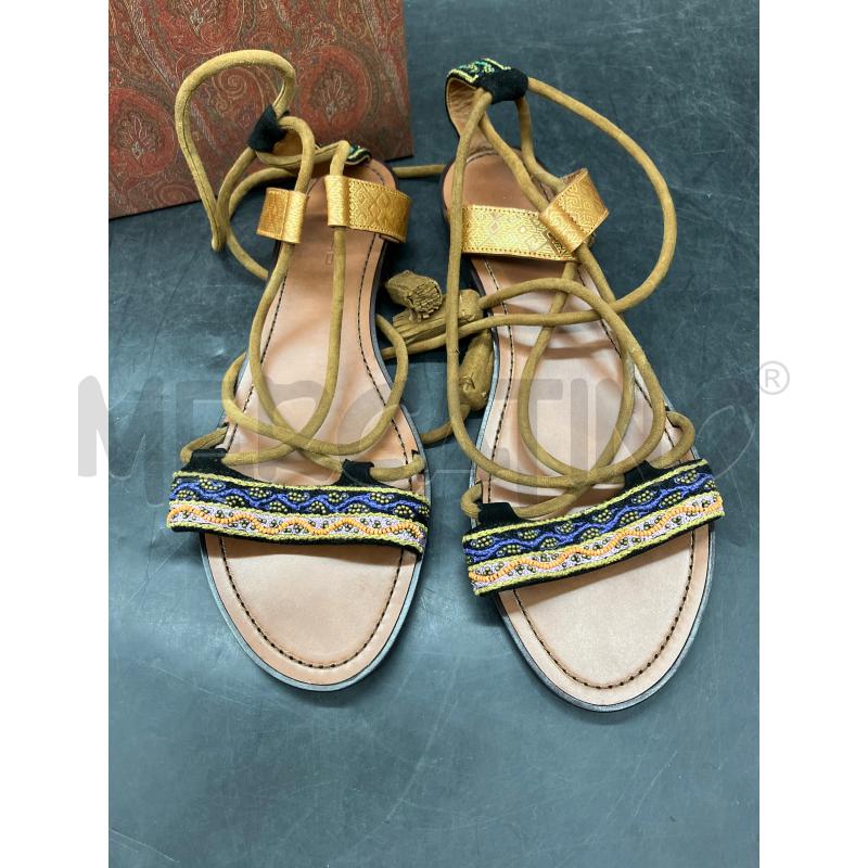SANDALI SCATO ETRO FASCIA PERLINE ARA LILLA  | Mercatino dell'Usato Roma eur 2