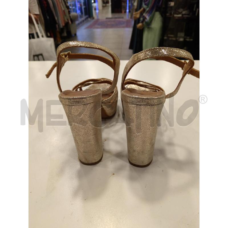 SANDALI TACCHI D GUJA DORATO  | Mercatino dell'Usato Roma eur 4