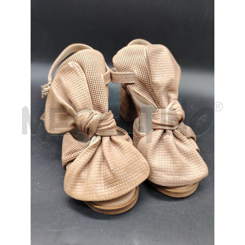 SANDALI TACCO D DEICOLLI PELLE FIOCCO NODO MARR TEX36TURE | Mercatino dell'Usato Roma eur 1