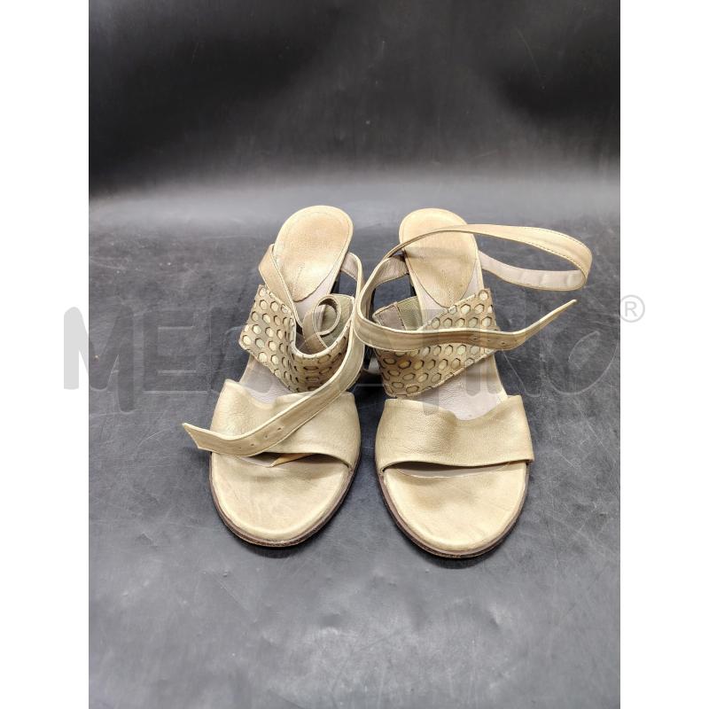 SANDALI TACCO D IXOS BEIGE FASCIA NIDO APE | Mercatino dell'Usato Roma eur 1