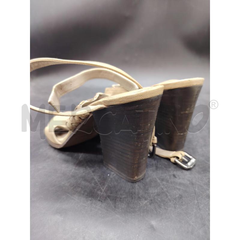 SANDALI TACCO D IXOS BEIGE FASCIA NIDO APE | Mercatino dell'Usato Roma eur 2