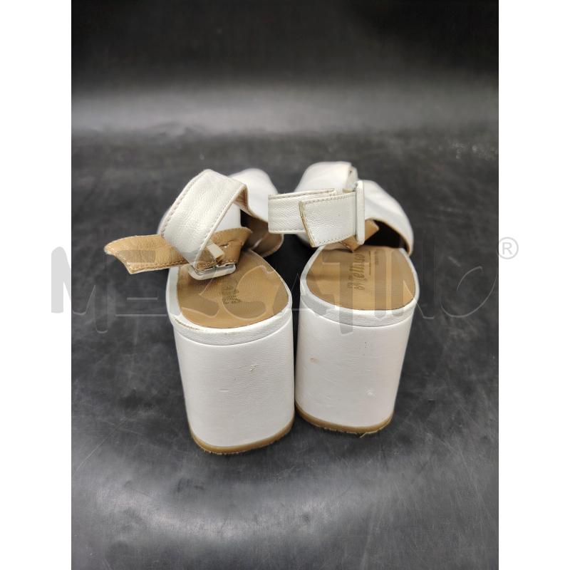 SANDALI TACCO D MELLUSO BIANCO | Mercatino dell'Usato Roma eur 4