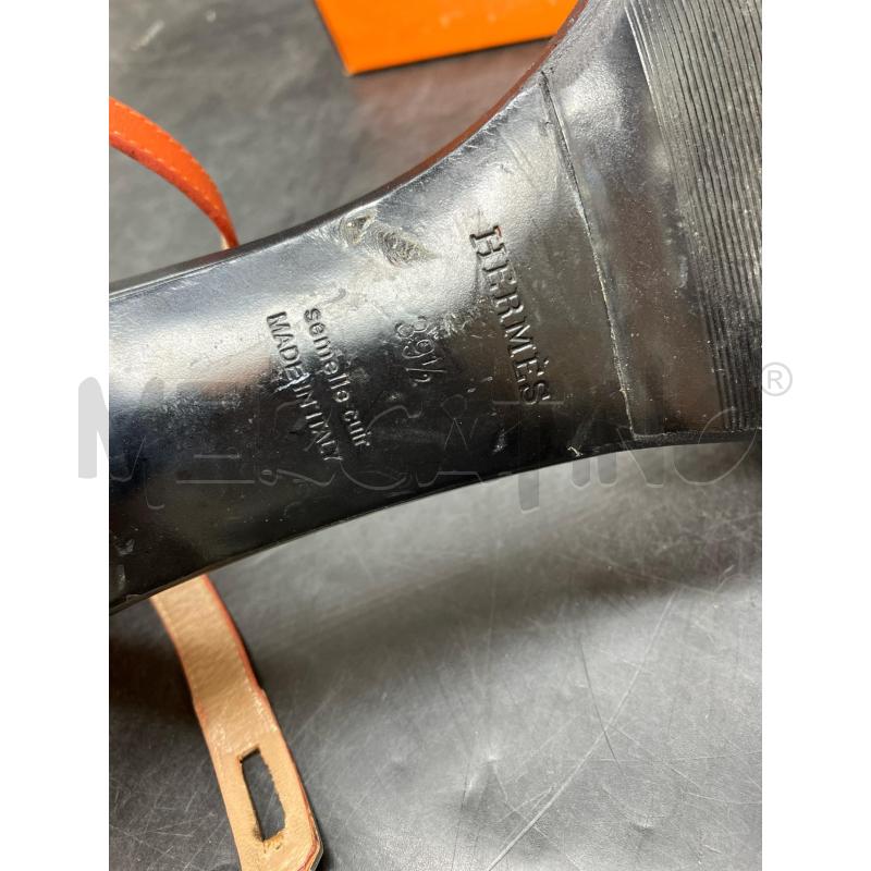 SANDALI TACCO HERMES MENAGE NERO CINTURINO ARA SCATO | Mercatino dell'Usato Roma eur 5