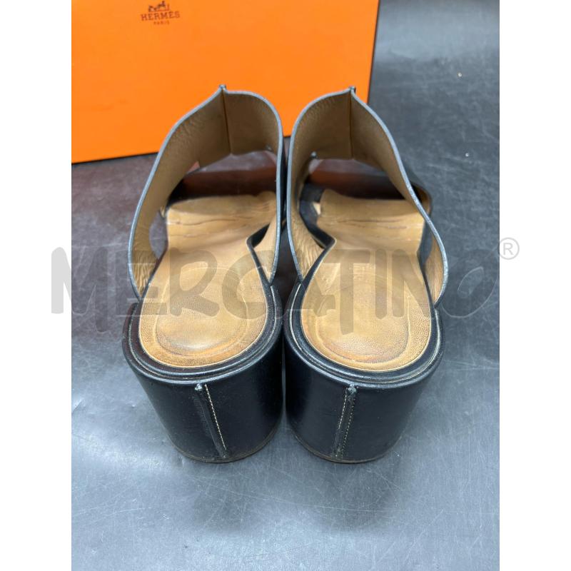 SANDALI TACCO HERMES NERO DA RIV SCATO | Mercatino dell'Usato Roma eur 5