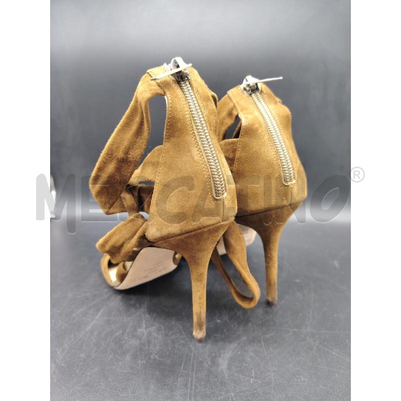 SANDALI TACCO JIMMY CHOO FANGO SCAMOSCIATI | Mercatino dell'Usato Roma eur 2