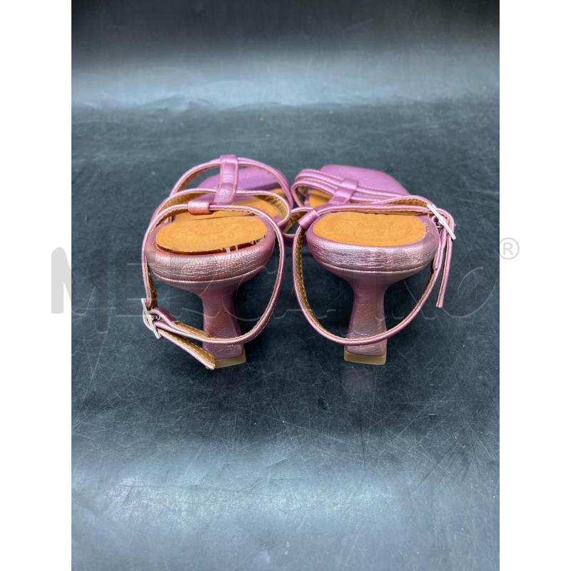 SANDALI TACCO LORENZO MARI FASCE RS METALLIZ | Mercatino dell'Usato Roma eur 4
