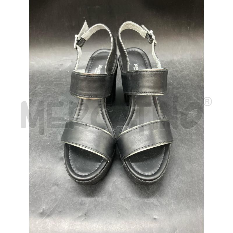 SANDALI TACCO NERO GIARDINI NERO PROF ARG | Mercatino dell'Usato Roma eur 2