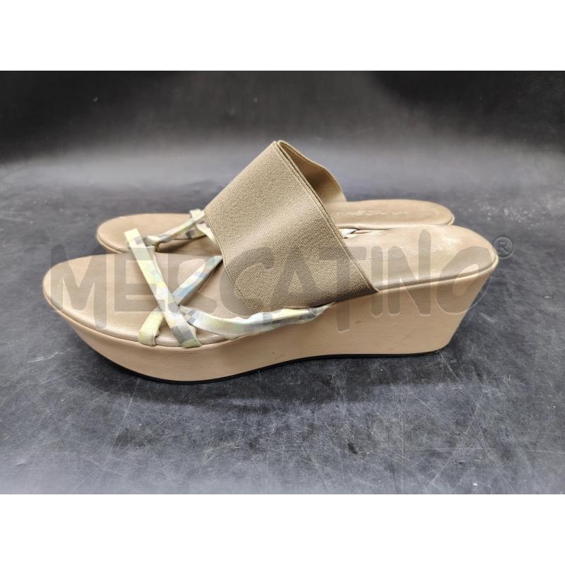 SANDALI ZEPPA D RAPISARDI BEIGE FASCIA | Mercatino dell'Usato Roma eur 3