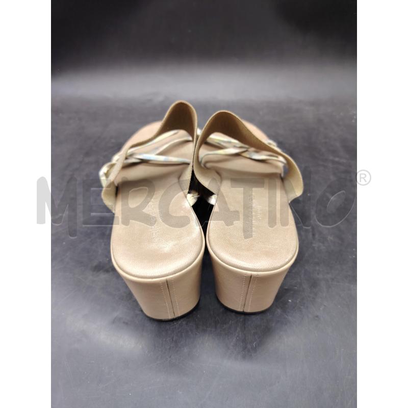 SANDALI ZEPPA D RAPISARDI BEIGE FASCIA | Mercatino dell'Usato Roma eur 4