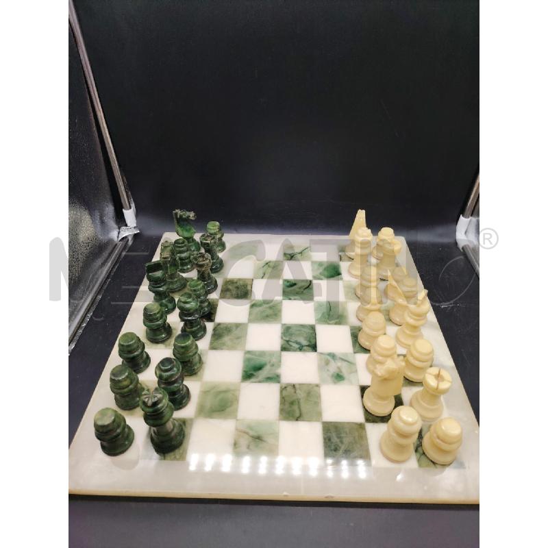 SCACCHIERA ONOCE BIA E VERDE + DAMA ACC VARI | Mercatino dell'Usato Roma eur 1