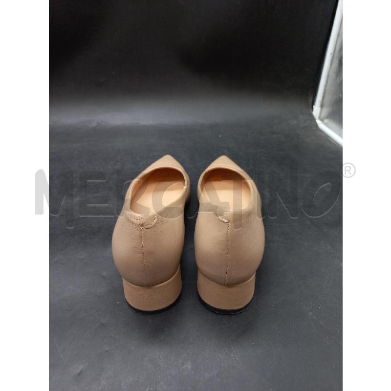 SCARPE D AMBRA PERONI PELLE BEIGE | Mercatino dell'Usato Roma eur 2