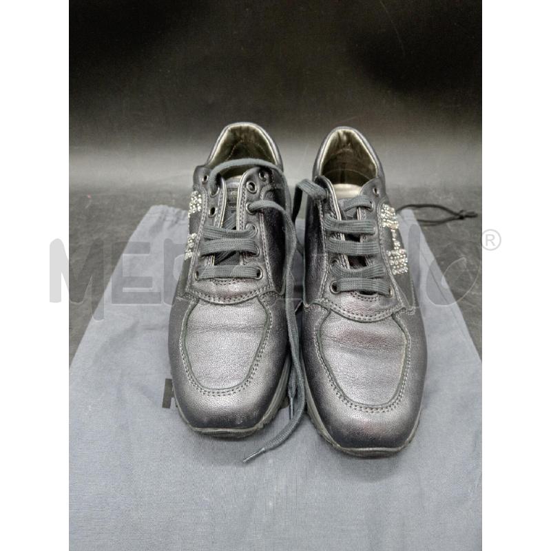 SCARPE D HOGAN GRIGIO LOGO BRILLANTINATO | Mercatino dell'Usato Roma eur 2