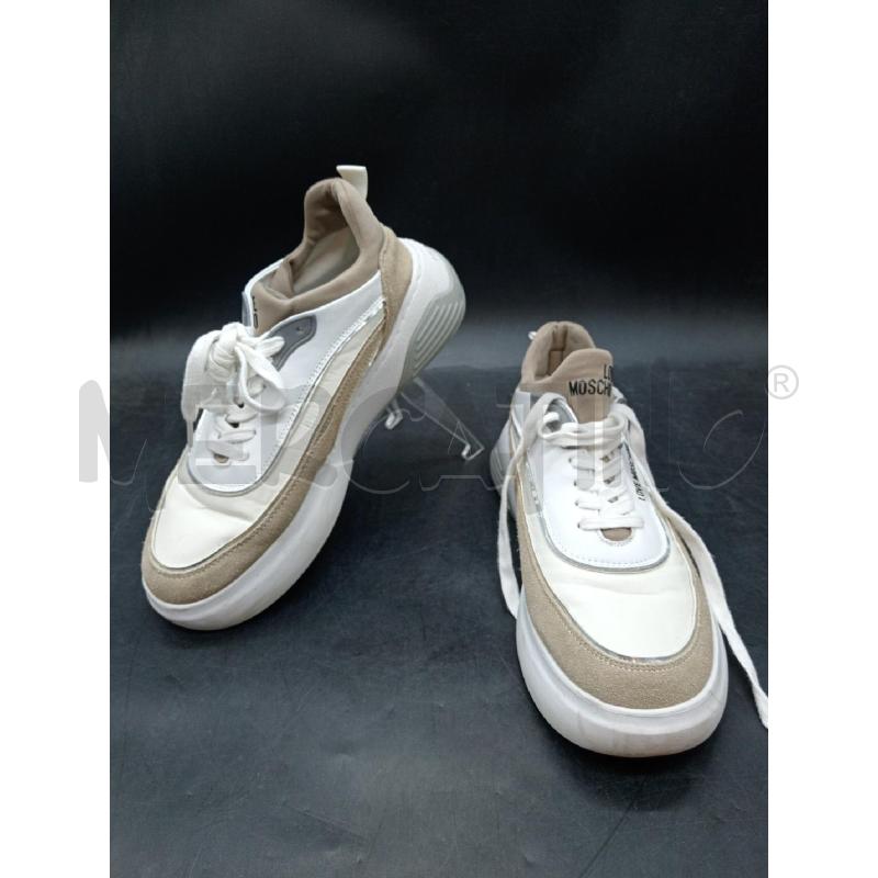 SCARPE D MSOCHINO BIANCHE BEIGE PARA ALTA | Mercatino dell'Usato Roma eur 1
