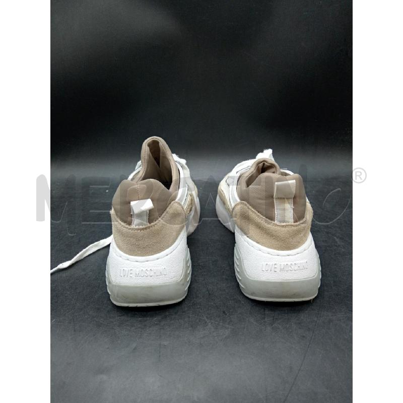 SCARPE D MSOCHINO BIANCHE BEIGE PARA ALTA | Mercatino dell'Usato Roma eur 2