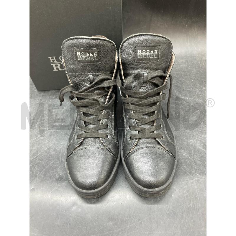 SCARPE D SCATO HOGAN REBEL NERE  | Mercatino dell'Usato Roma eur 2