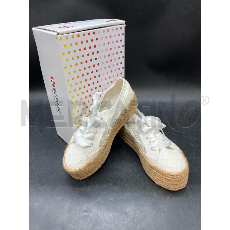 SCARPE D SCATO SUPERGA ESPADRILLA BIA PIZZO  | Mercatino dell'Usato Roma eur 1