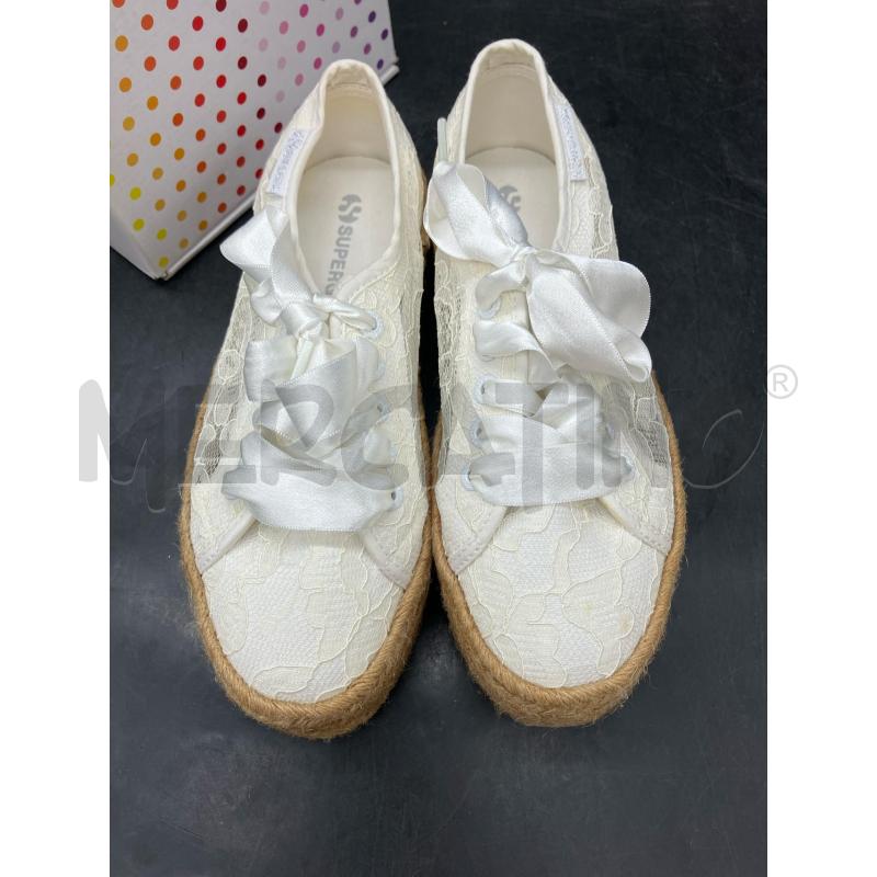 SCARPE D SCATO SUPERGA ESPADRILLA BIA PIZZO  | Mercatino dell'Usato Roma eur 2