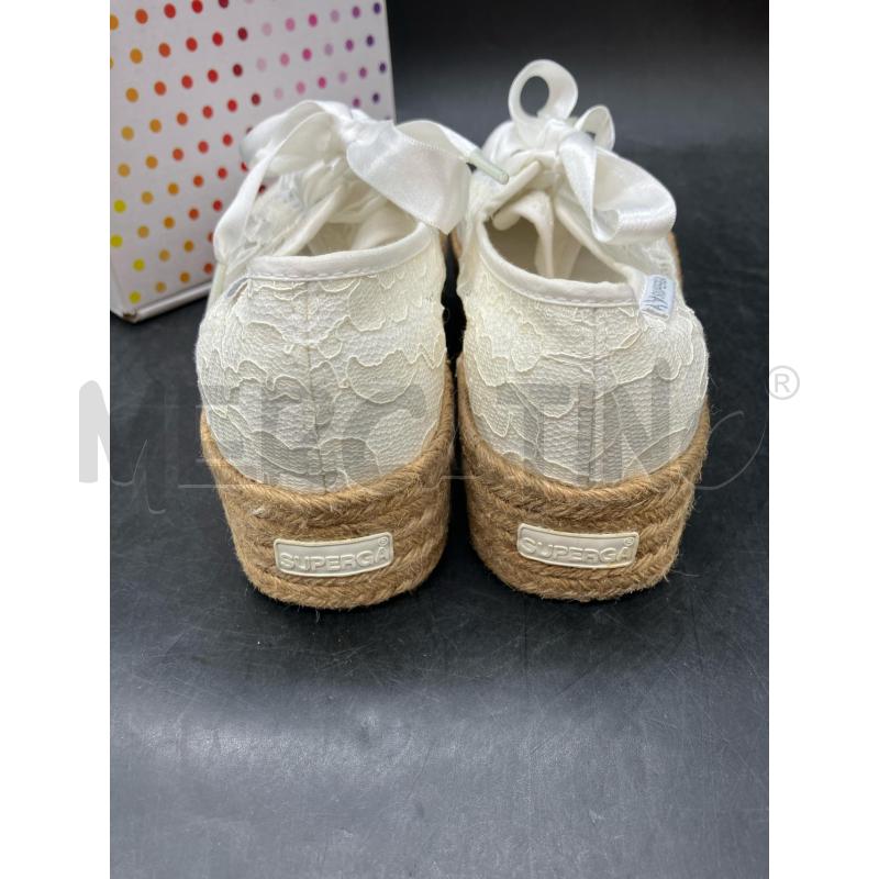 SCARPE D SCATO SUPERGA ESPADRILLA BIA PIZZO  | Mercatino dell'Usato Roma eur 4