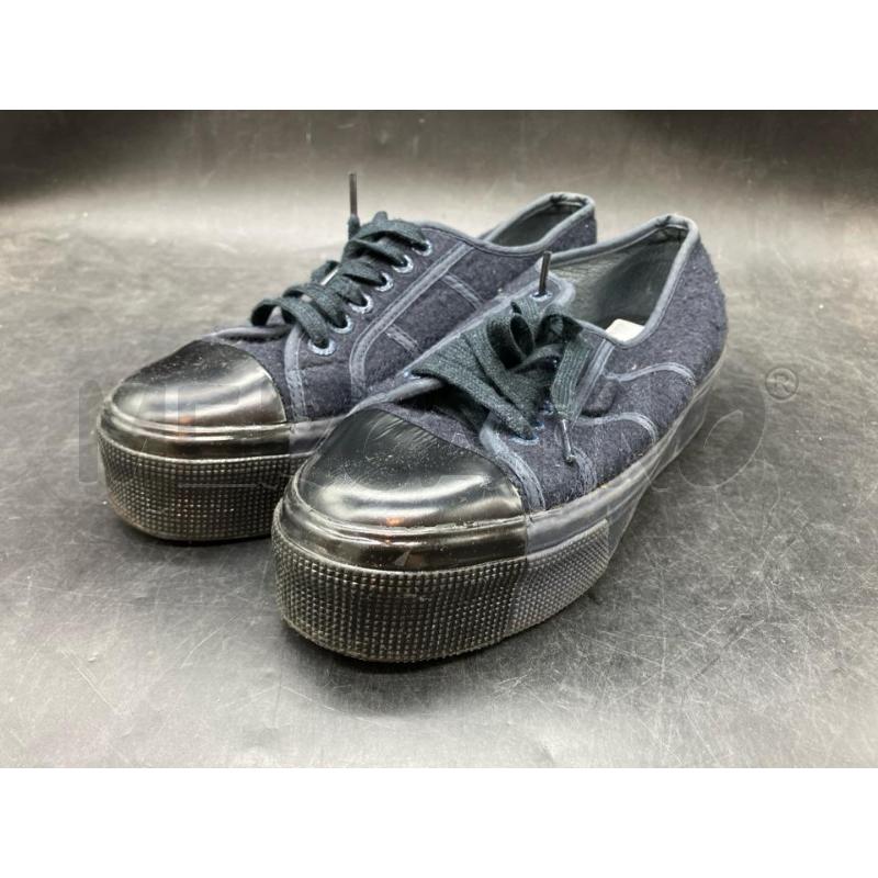 SCARPE D SUPERGA BY GERALDINA BLU PELLE PUNTA NE | Mercatino dell'Usato Roma eur 1