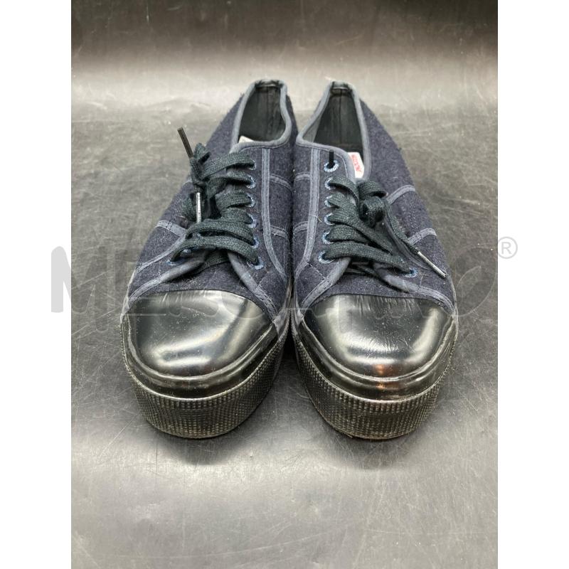 SCARPE D SUPERGA BY GERALDINA BLU PELLE PUNTA NE | Mercatino dell'Usato Roma eur 2