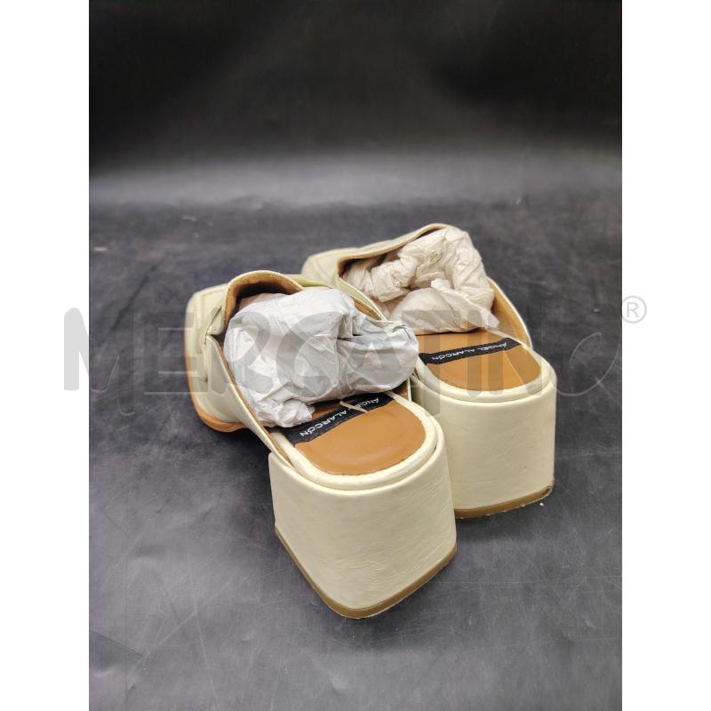 SCARPE SABOT ANGEL ALARCON PANNA  | Mercatino dell'Usato Roma eur 2