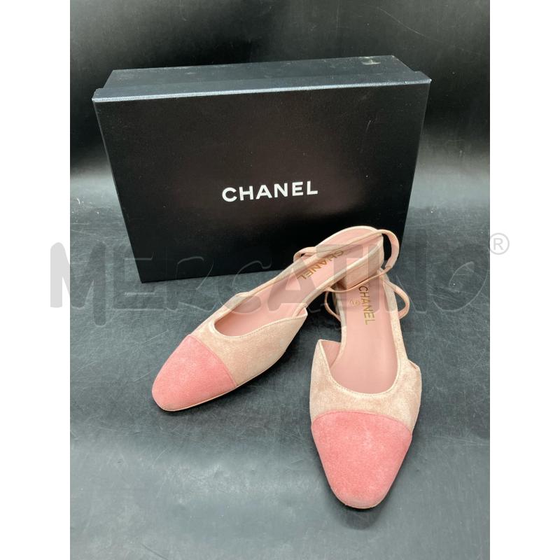 SCARPE SLINGBACK CHANEL ROSA SCAMO SCATO | Mercatino dell'Usato Roma eur 1