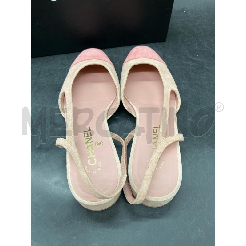 SCARPE SLINGBACK CHANEL ROSA SCAMO SCATO | Mercatino dell'Usato Roma eur 4