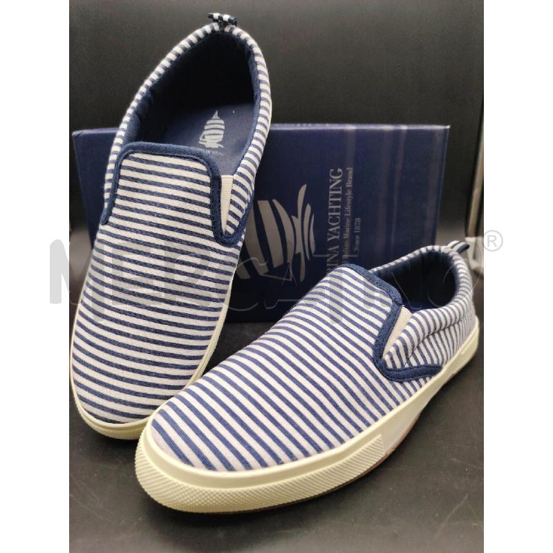 SCARPE SLIP ON SCATO MARINA YATCHING RIGHE BLU BIA | Mercatino dell'Usato Roma eur 1