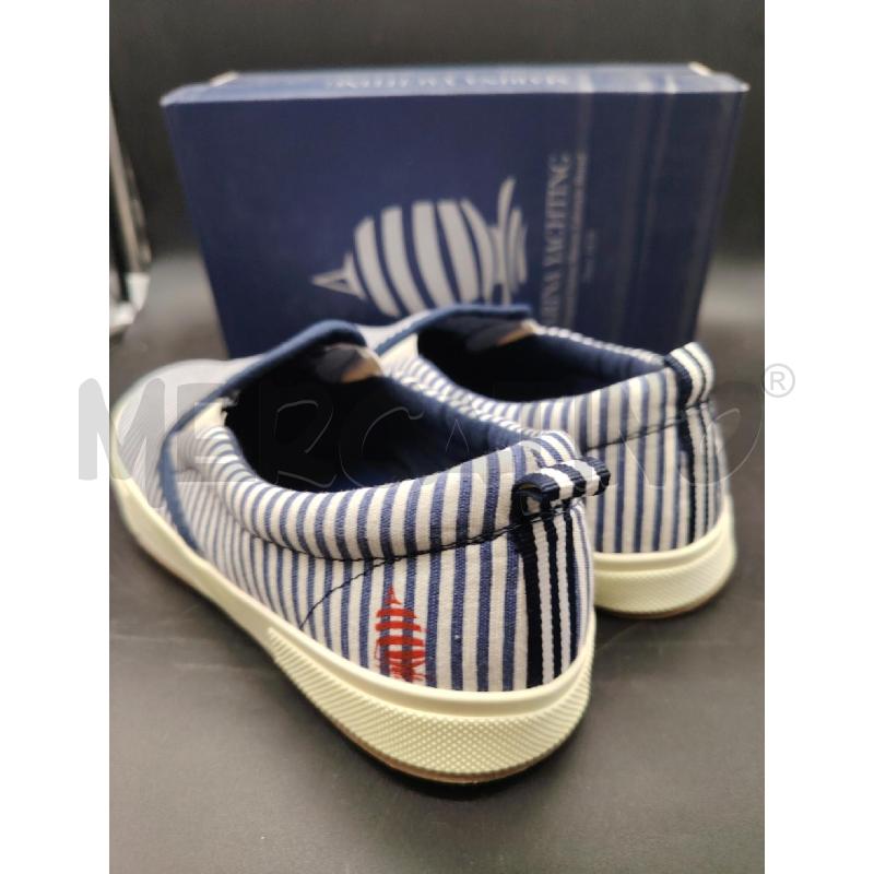 SCARPE SLIP ON SCATO MARINA YATCHING RIGHE BLU BIA | Mercatino dell'Usato Roma eur 2