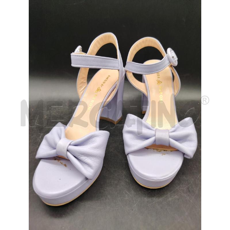 SCARPE TACCHI AMBRA PERONI LILA FIOCCO  | Mercatino dell'Usato Roma eur 1