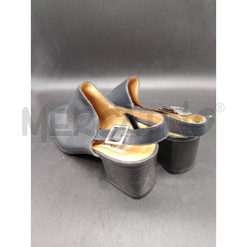 SCARPE TACCHI BASSO THE WHIP BLU APERTE DIETRO  | Mercatino dell'Usato Roma eur 2