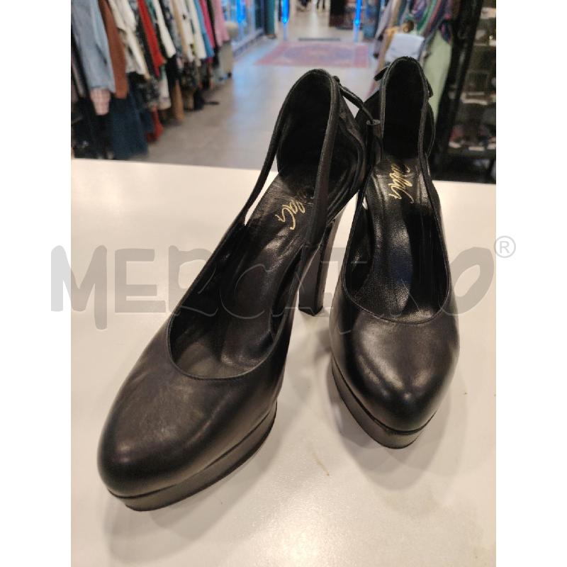 SCARPE TACCHI CARLA G NERO PLATOU  | Mercatino dell'Usato Roma eur 1