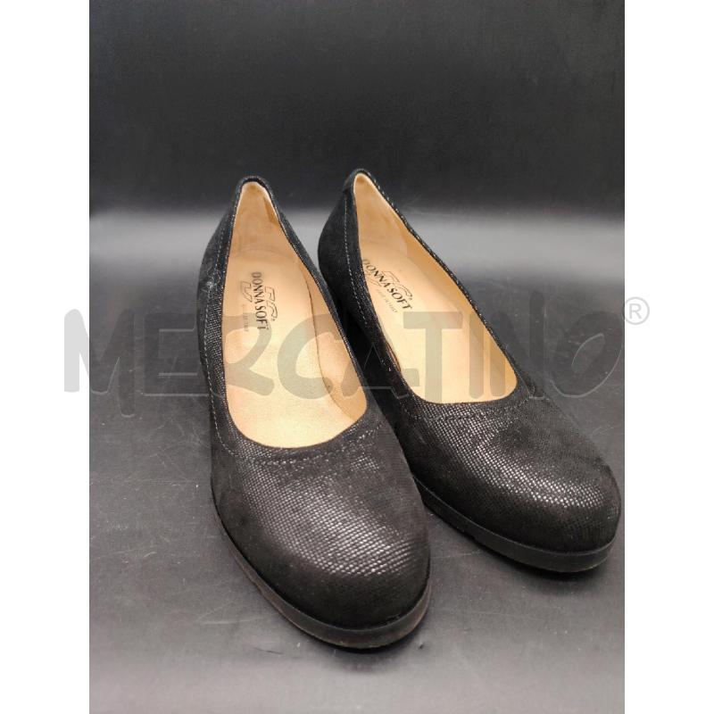 SCARPE TACCHI DONNA SOFT NERO LUREX | Mercatino dell'Usato Roma eur 1