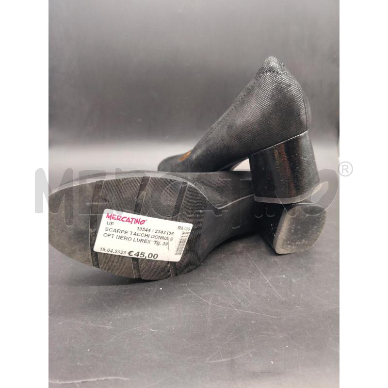 SCARPE TACCHI DONNA SOFT NERO LUREX | Mercatino dell'Usato Roma eur 3